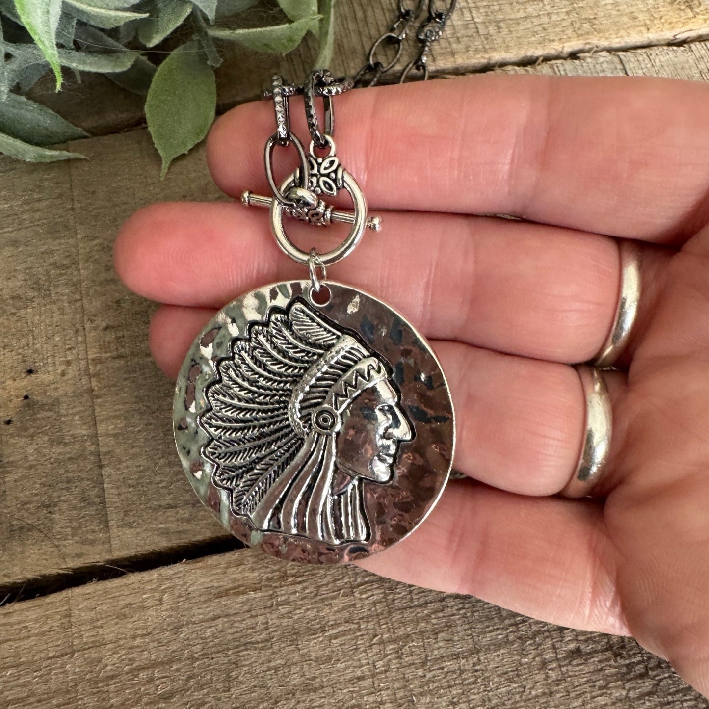 Antique Silver Native Southwest Necklace