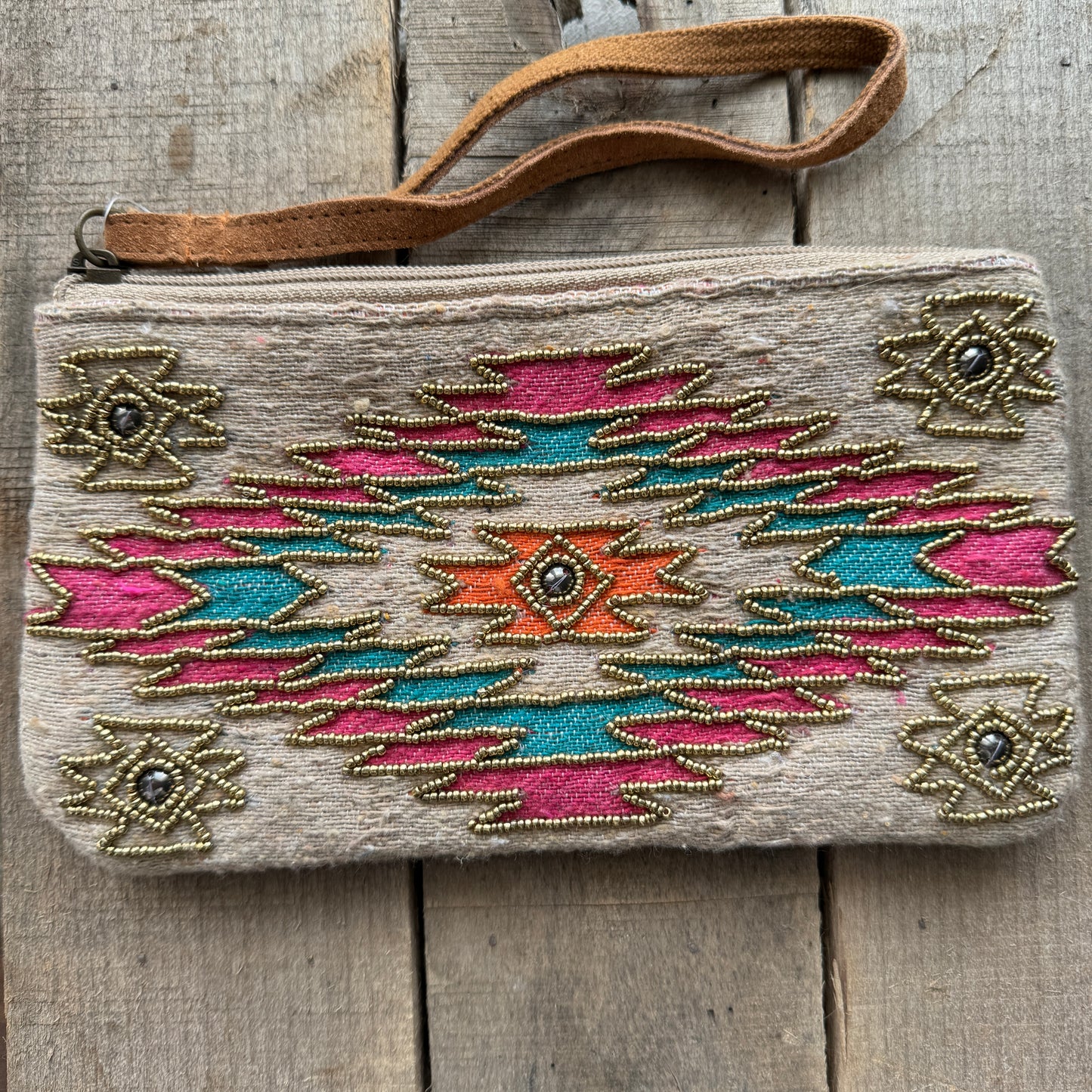 Winona Southwestern Style Wristlet Pouch