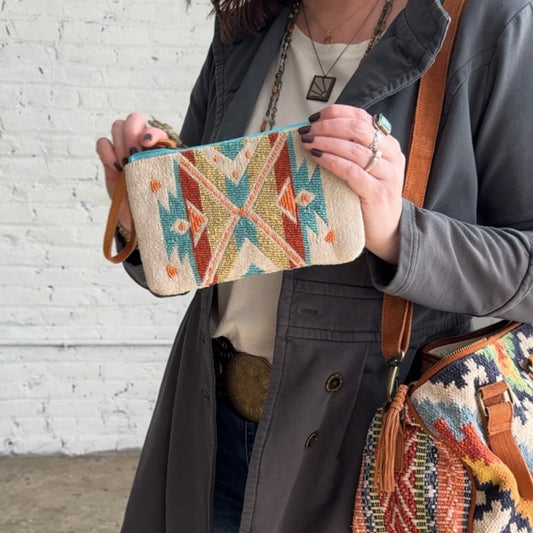 Shawna Southwestern Style Wristlet Pouch