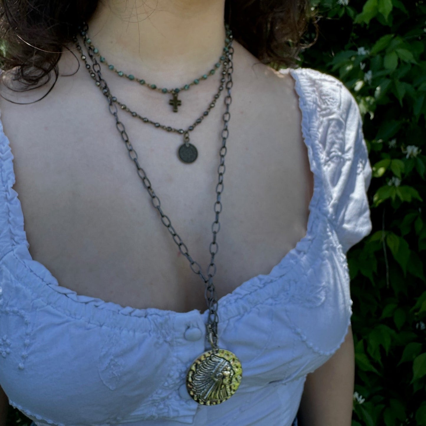 Antique Silver Native Southwest Necklace