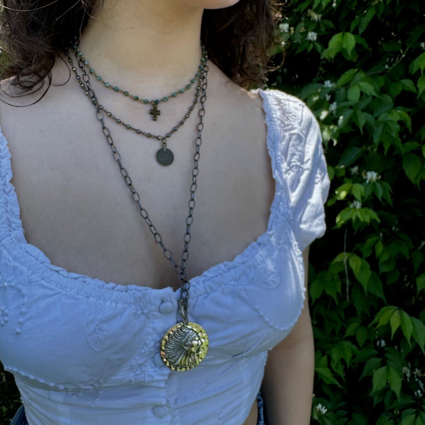 Antique Silver Native Southwest Necklace