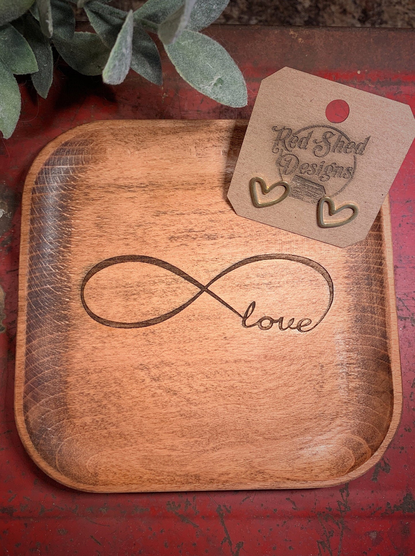 Open Heart Brass Stud Earrings, Minimalist Metal Collection