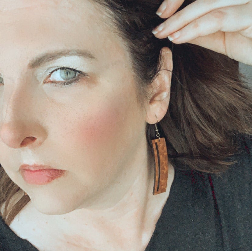 Queens Lace Wood Earrings - Lightweight Boho Natural Jewelry