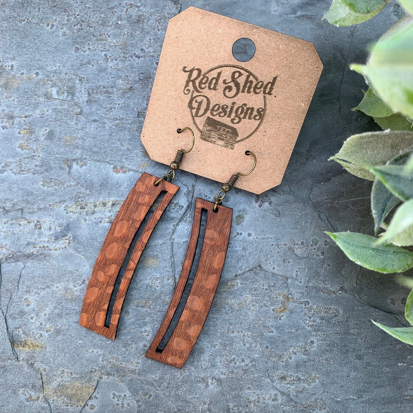 Queens Lace Wood Earrings - Lightweight Boho Natural Jewelry