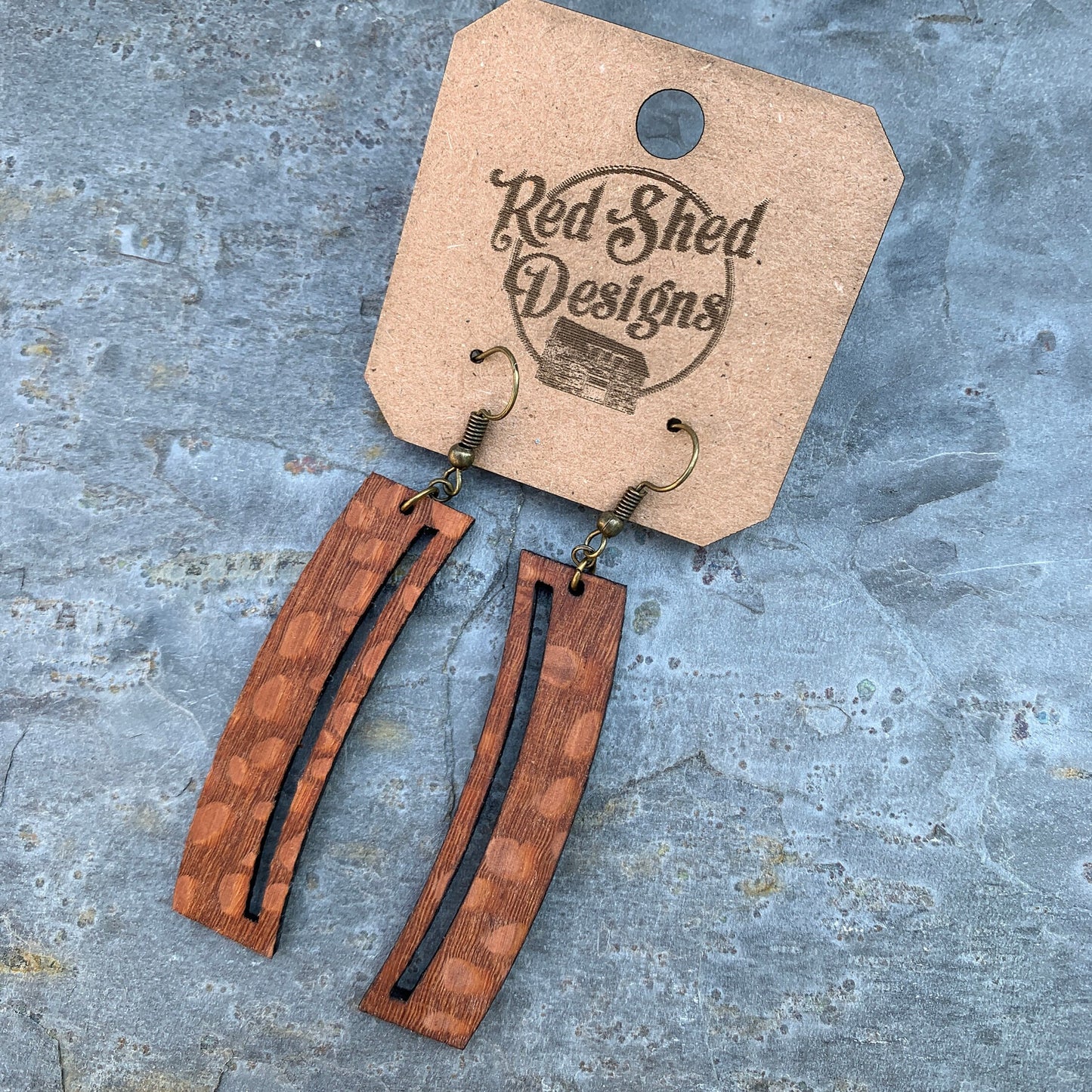 Queens Lace Wood Earrings - Lightweight Boho Natural Jewelry