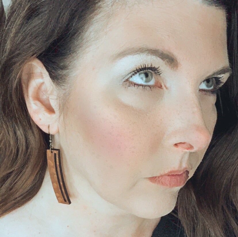 Queens Lace Wood Earrings - Lightweight Boho Natural Jewelry