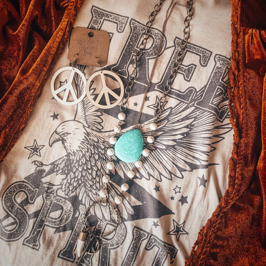 Natural Wood Peace Sign Hoop Earrings, Non-Stained Bohemian Jewelry