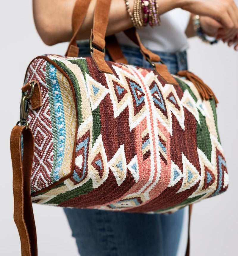 Southwest Style Wildflower beautifully woven bag