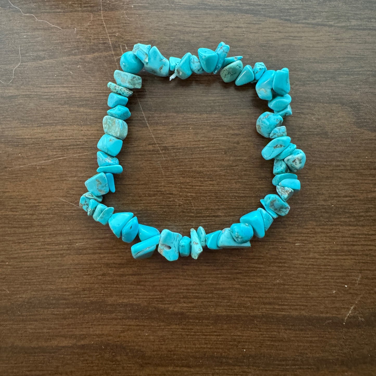 Turquoise Chip Stone Stretch Bracelet