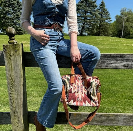 Southwest Style Wildflower beautifully woven bag