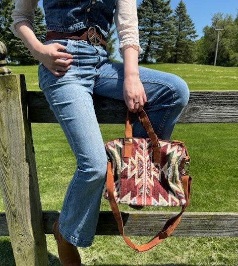 Southwest Style Wildflower beautifully woven bag