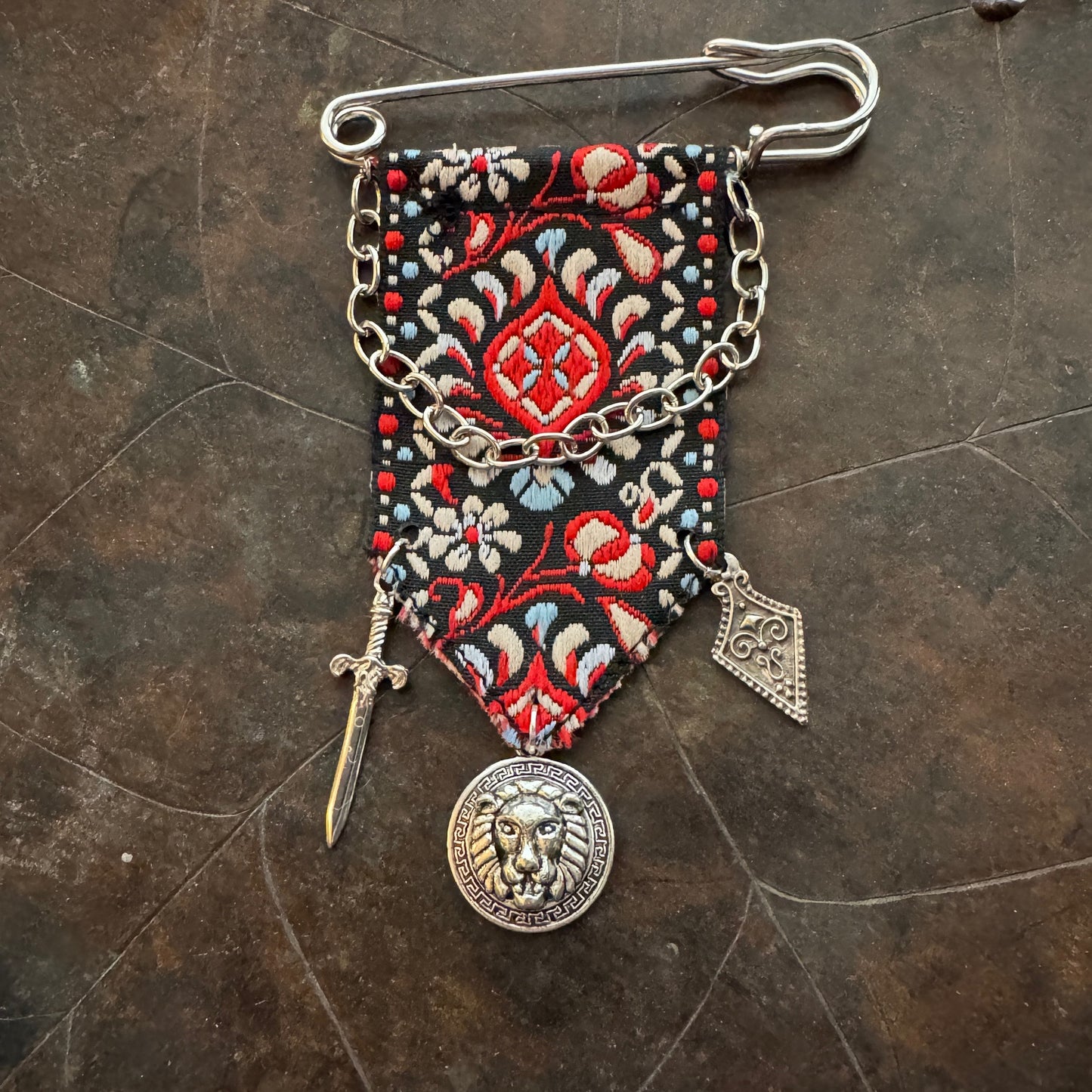 Preppy Bohemian Charm Heirloom Brooch in Silver - Free People Style