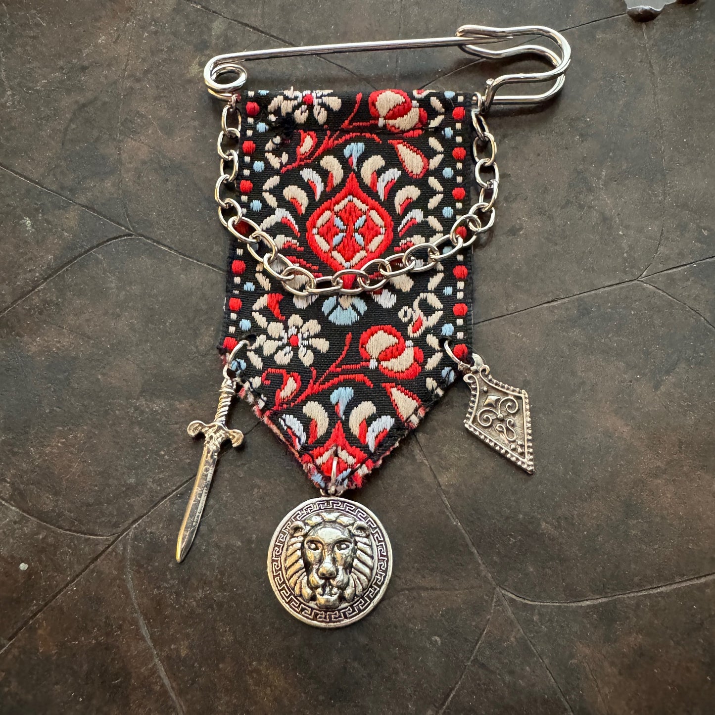 Preppy Bohemian Charm Heirloom Brooch in Silver - Free People Style