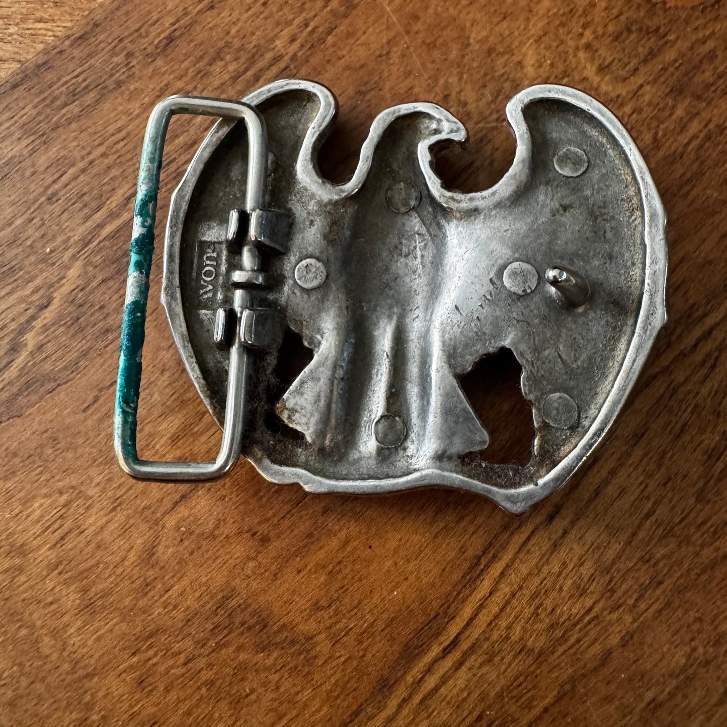 Vintage Avon 1970's Patriotic American Eagle Silver Tone Belt Buckle (Copy)