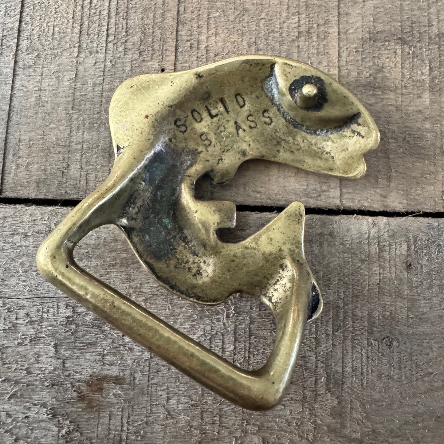 Solid Brass Fish Belt Buckle - Fisherman Core Trendy Belt Accessory