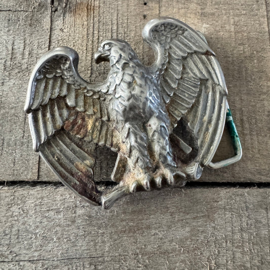 Vintage Avon 1970's Patriotic American Eagle Silver Tone Belt Buckle (Copy)