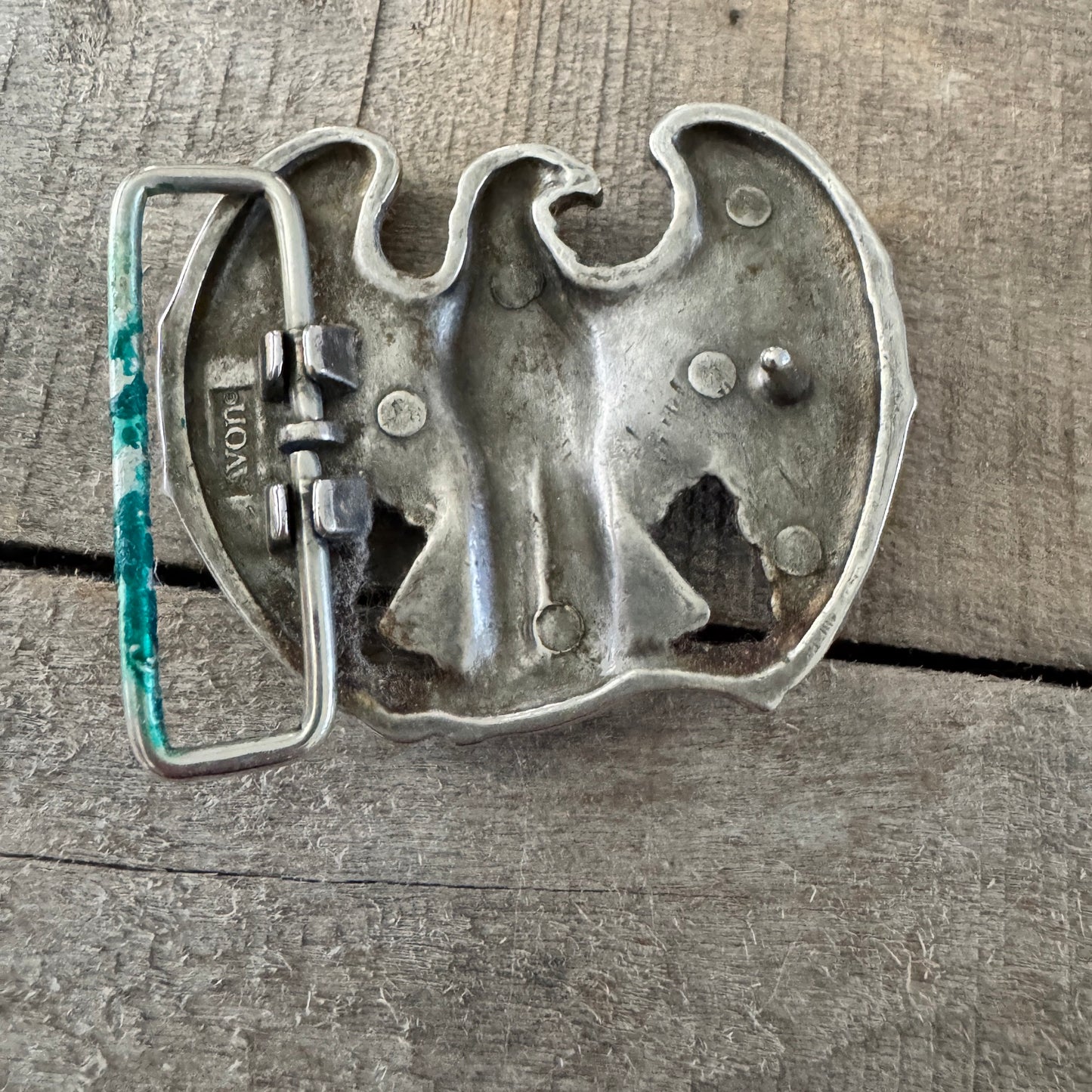 Vintage Avon 1970's Patriotic American Eagle Silver Tone Belt Buckle (Copy)