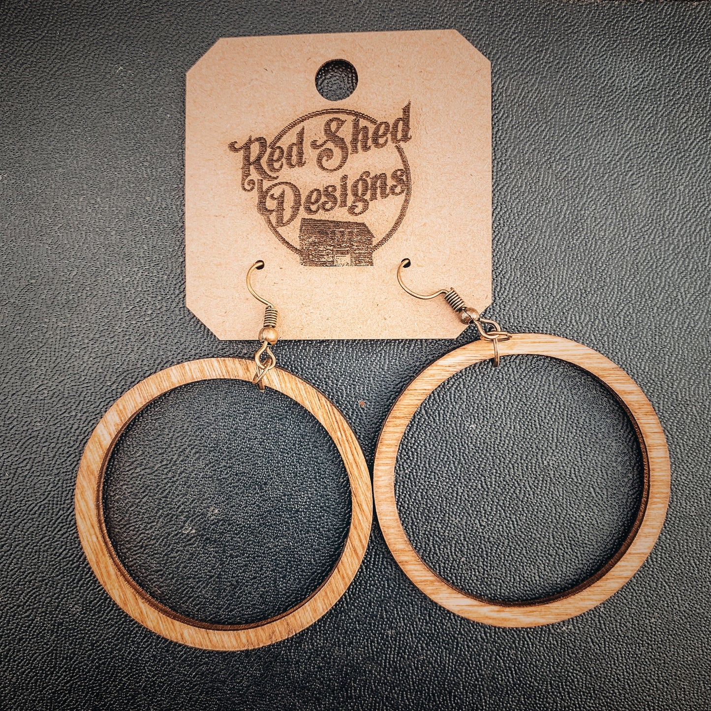 Wood Hoop Earrings, Natural, Boho, Minimalist Wood Circle Earrings